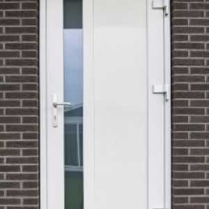 witte deur met paneel
